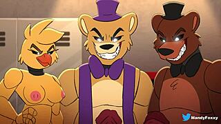 Foxy and Bonnie Sex with Monster Cock