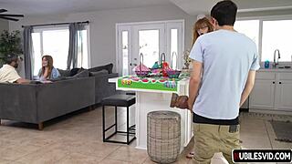 Summer Hart and Amber Stark dominate in family swap banging.