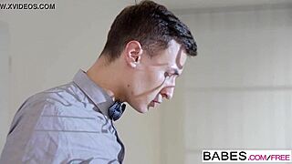 Blonde Babe Teases Nerd in Office, Karol Lilien and Charlie Dean