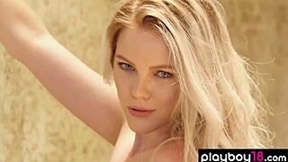 Blonde beauty ora young 18+ introducing her perfect body?