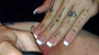 Fucking my pussy with dildo in maledom toys session