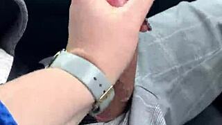 blowjob while driving the car, so risky and public!