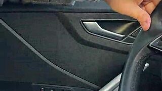 blowjob while driving the car, so risky and public!