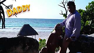 Intense Beach Fuck with Friend's Girlfriend Featuring Big Tits and Monster Cock