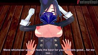 Clorinde having intense sex in genshin impact fantasy