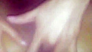 Filthy wife slut rubs her pussy intensely while cheating on husband