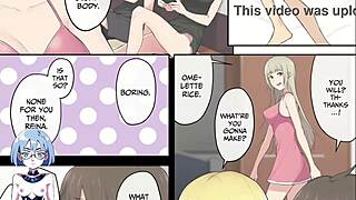 imaizumi's house where gals gather for dating and games in anime hentai scene 7