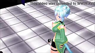 Sinon from Sword Art Online in Wild MMD Action!