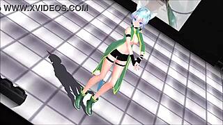 Sinon from Sword Art Online in Wild MMD Action!