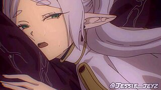 Wow, Frieren Hentai Video With Intense Anime Parody Action!