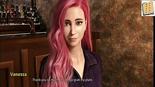 Beautiful pink-haired MILF in erotic webcam show