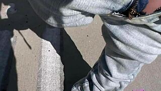 hey, check julie flashing her bare pussy in public, so hot!