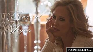 Provocative Pornfidelity MILF Brandi passionate creampie
