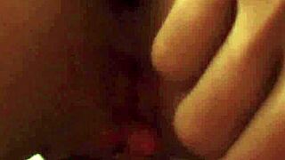 Hidden Amateur Scene: Blonde Fingers Pussy, Fucks, And Takes Cumshot