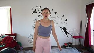 yoga lesson turns into a relaxing stretch session