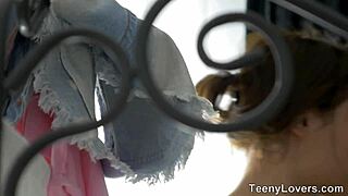 teeny lovers desire and leana get oiled up on the massage table for kissing and fingering.