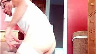 whiteniteb in stockings poses elegantly