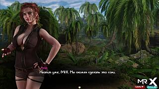 In Treasureofnadia, the character sucks cock by the open air river and cums from intense sex.