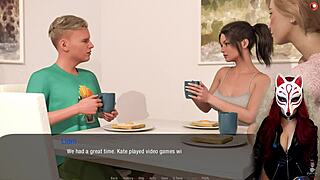 Kate 13 in cosplay costume solo scene.