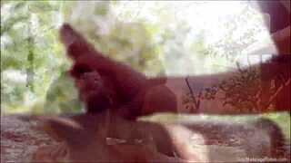 wow, these twinks are fucking bareback outdoors with rimjobs!