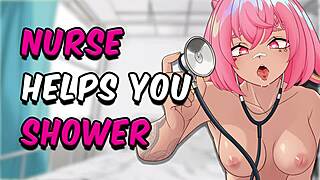 asmr nurse cleans your cock in the shower?