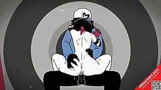 mime and dash in hentai cartoon style