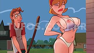 Young guy fucks hot milf from behind in hentai