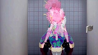 Mina ashido and momo yaoyorozu intense sex with izuku midoriya