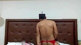 Couple Fucking With Pegging Toys In Lingerie!