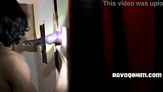 Intense interracial blowjob on monster cock