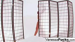Vanessa Fucks Tight Pussy In Cage Masturbation