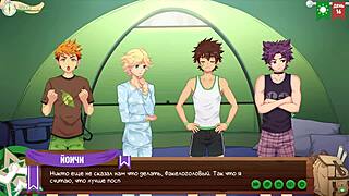 Emotional Gay Hentai Anime with Twink Friends in Game, Young 18+ Teens