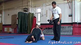 i feel so turned on watching cheerleader lick babe's ass in spandex