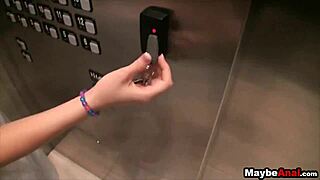 Amateur nerdy teen tries anal sex in public