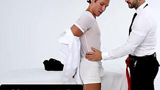 Hot twink submits to intense anal ritual, getting his ass pounded by sexy dilf in missionary position to join the brotherhood