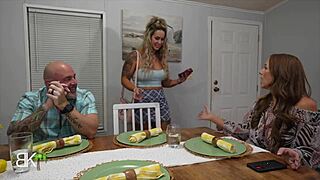 stepdaughter misty meaner sneaks into step-parents room for more than her phone