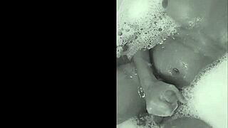 playing in the bathtub