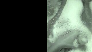 playing in the bathtub