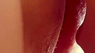 Sensual close up pussy licking and fingering orgasm