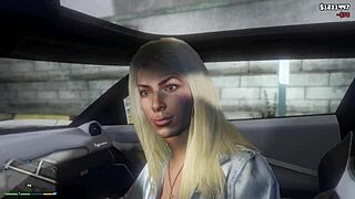 first person view of hooker sex in car during gta 5