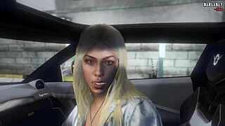 first person view of hooker sex in car during gta 5