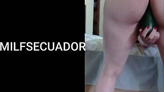 I know I've kept you waiting but no men to record with so I use this cucumber for solo fun