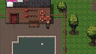 hey, rescuing two hot milfs from zombies in this hentai game with big tits and monster cocks