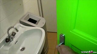 german teen 18+ caught banging on school toilet, wanna see?