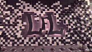 german mistress in black pantyhose gets legs kissed and sucked