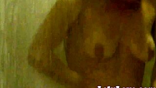 Voyeur Zooms In On LelU Love Bathing In Shower, Washing Hair Intimately.