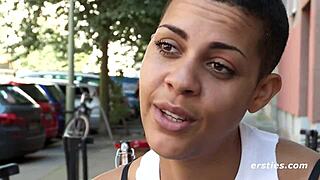 Ersties Daisy, A Sexy Baker, Masturbates With Hairless Pussy Lips And Clit Play