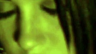 Brunette nude dancer teases by showing off her body gracefully.