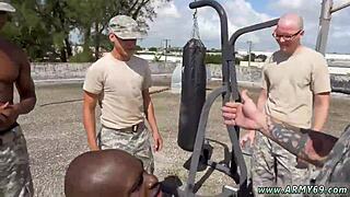 Gay army sergeant fucks hard