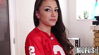 Alexis Rodriguez in a provocative lesbian group scene with cum and blowjob on Pervs on Patrol